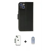 MARSİLYAN™- iPhone 14 Kılıf Siluet Işık Serisi - Siyah Joko Magic 5D Cam + Shine Kamera Lens - YL