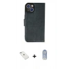 MARSİLYAN™- iPhone 14 Kılıf Siluet Işık Serisi - Siyah Joko Magic 5D Cam + Sierra Blue Diamond Kamera Lens