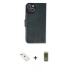 MARSİLYAN™- iPhone 14 Kılıf Siluet Işık Serisi - Siyah Joko Magic 5D Hayalet Cam + Diamond Kamera Lens - KI