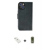 MARSİLYAN™- iPhone 14 Kılıf Siluet Işık Serisi - Siyah Joko Magic 5D Hayalet Cam + Diamond Kamera Lens - PE