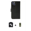 MARSİLYAN™- iPhone 14 Kılıf Siluet Işık Serisi - Siyah Joko Magic 5D Hayalet Cam + PVD Metal Kamera Lens - GS