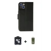 MARSİLYAN™- iPhone 14 Kılıf Siluet Işık Serisi - Siyah Joko Magic 5D Hayalet Cam + PVD Metal Kamera Lens - SH