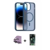 MARSİLYAN™- iPhone 14 Kılıf Siluet Minimal Prime - Şeffaf 360 Full Body Arka Koruyucu + Raze Metal Kamera Lens - GS