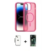 MARSİLYAN™- iPhone 14 Kılıf Siluet Minimal Prime - Şeffaf 360 Full Body Arka Koruyucu + Shine Kamera Lens - GI
