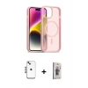 MARSİLYAN™- iPhone 14 Kılıf Siluet Minimal Prime - Siyah Bilvis 3D Cam Ekran Koruyucu + Shine Kamera Lens - MI
