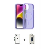 MARSİLYAN™- iPhone 14 Kılıf Siluet Minimal Prime - Siyah Bilvis Hayalet Cam Ekran Koruyucu + Shine Kamera Lens - YL