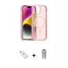 MARSİLYAN™- iPhone 14 Kılıf Siluet Minimal Prime - Siyah Joko Magic 5D Cam + Diamond Kamera Lens - SABE