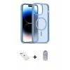 MARSİLYAN™- iPhone 14 Kılıf Siluet Minimal Prime - Siyah Joko Magic 5D Cam + Diamond Kamera Lens - YL