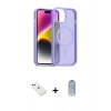 MARSİLYAN™- iPhone 14 Kılıf Siluet Minimal Prime - Siyah Joko Magic 5D Cam + Diamond Kamera Lens - YL