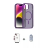 MARSİLYAN™- iPhone 14 Kılıf Siluet Minimal Prime - Siyah Joko Magic 5D Cam + Shine Kamera Lens - KI