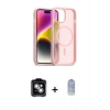 MARSİLYAN™- iPhone 14 Kılıf Siluet Minimal Prime - Siyah Joko Magic 5D Cam + PVD Metal Kamera Lens - GS