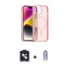 MARSİLYAN™- iPhone 14 Kılıf Siluet Minimal Prime - Siyah Joko Magic 5D Cam + PVD Metal Kamera Lens - SH