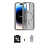 MARSİLYAN™- iPhone 14 Kılıf Siluet Minimal Prime - Siyah Joko Magic 5D Cam + PVD Metal Kamera Lens - TU