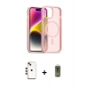 MARSİLYAN™- iPhone 14 Kılıf Siluet Minimal Prime - Siyah Joko Magic 5D Hayalet Cam + Shine Kamera Lens - KI