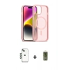 MARSİLYAN™- iPhone 14 Kılıf Siluet Minimal Prime - Siyah Joko Magic 5D Hayalet Cam + Shine Kamera Lens - YL