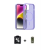 MARSİLYAN™- iPhone 14 Kılıf Siluet Minimal Prime - Siyah Joko Magic 5D Hayalet Cam + PVD Metal Kamera Lens - YL