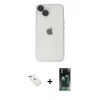 MARSİLYAN™- iPhone 14 Kılıf Ufuk Minimal Özel Seri - Şeffaf 360 Full Body Arka Koruyucu + Diamond Kamera Lens - YL