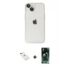 MARSİLYAN™- iPhone 14 Kılıf Ufuk Minimal Özel Seri - Şeffaf 360 Full Body Arka Koruyucu + Diamond Kamera Lens - YL