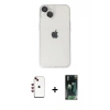 MARSİLYAN™- iPhone 14 Kılıf Ufuk Minimal Özel Seri - Şeffaf 360 Full Body Arka Koruyucu + Shine Kamera Lens - KI