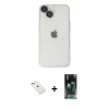 MARSİLYAN™- iPhone 14 Kılıf Ufuk Minimal Özel Seri - Şeffaf 360 Full Body Arka Koruyucu + Diamond Kamera Lens - SABE