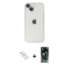 MARSİLYAN™- iPhone 14 Kılıf Ufuk Minimal Özel Seri - Şeffaf 360 Full Body Arka Koruyucu + Diamond Kamera Lens - SABE