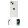 MARSİLYAN™- iPhone 14 Kılıf Ufuk Minimal Özel Seri - Şeffaf 360 Full Body Arka Koruyucu + Shine Kamera Lens - SH