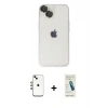 MARSİLYAN™- iPhone 14 Kılıf Ufuk Minimal Özel Seri - Şeffaf Pasifik Cam Ekran Koruyucu + Shine Kamera Lens - GI