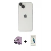 MARSİLYAN™- iPhone 14 Kılıf Ufuk Minimal Özel Seri - Şeffaf Pasifik Cam Ekran Koruyucu + Raze Metal Kamera Lens - MR