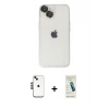 MARSİLYAN™- iPhone 14 Kılıf Ufuk Minimal Özel Seri - Şeffaf Pasifik Cam Ekran Koruyucu + Shine Kamera Lens - SH