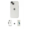 MARSİLYAN™- iPhone 14 Kılıf Ufuk Minimal Özel Seri - Şeffaf Pasifik Cam Ekran Koruyucu + Shine Kamera Lens - SH