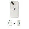 MARSİLYAN™- iPhone 14 Kılıf Ufuk Minimal Özel Seri - Şeffaf Pasifik Cam Ekran Koruyucu + Shine Kamera Lens - MI