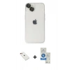 MARSİLYAN™- iPhone 14 Kılıf Ufuk Minimal Özel Seri - Şeffaf Royal Nano Ekran Koruyucu + Diamond Kamera Lens - KI