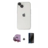 MARSİLYAN™- iPhone 14 Kılıf Ufuk Minimal Özel Seri - Siyah 3D Antistatik Hayalet Cam Ekran Koruyucu + Raze Metal Kamera Lens - KI