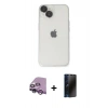 MARSİLYAN™- iPhone 14 Kılıf Ufuk Minimal Özel Seri - Siyah 3D Antistatik Hayalet Cam Ekran Koruyucu + Raze Metal Kamera Lens - MR