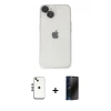 MARSİLYAN™- iPhone 14 Kılıf Ufuk Minimal Özel Seri - Siyah 3D Antistatik Hayalet Cam Ekran Koruyucu + Shine Kamera Lens - GS