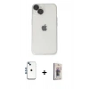MARSİLYAN™- iPhone 14 Kılıf Ufuk Minimal Özel Seri - Siyah Bilvis 3D Cam Ekran Koruyucu + Mavi Shine Kamera Lens
