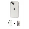 MARSİLYAN™- iPhone 14 Kılıf Ufuk Minimal Özel Seri - Siyah Bilvis 3D Cam Ekran Koruyucu + Shine Kamera Lens - YL