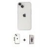 MARSİLYAN™- iPhone 14 Kılıf Ufuk Minimal Özel Seri - Siyah Bilvis 3D Cam Ekran Koruyucu + Shine Kamera Lens - GD