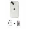MARSİLYAN™- iPhone 14 Kılıf Ufuk Minimal Özel Seri - Siyah Bilvis 3D Cam Ekran Koruyucu + Shine Kamera Lens - SH