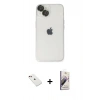 MARSİLYAN™- iPhone 14 Kılıf Ufuk Minimal Özel Seri - Siyah Bilvis 3D Mat Cam Ekran Koruyucu + Diamond Kamera Lens - KI