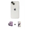 MARSİLYAN™- iPhone 14 Kılıf Ufuk Minimal Özel Seri - Siyah Bilvis 3D Mat Cam Ekran Koruyucu + Raze Metal Kamera Lens - MR