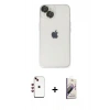MARSİLYAN™- iPhone 14 Kılıf Ufuk Minimal Özel Seri - Siyah Bilvis 3D Mat Cam Ekran Koruyucu + Shine Kamera Lens - KI