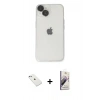 MARSİLYAN™- iPhone 14 Kılıf Ufuk Minimal Özel Seri - Siyah Bilvis 3D Mat Cam Ekran Koruyucu + Diamond Kamera Lens - SABE