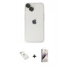 MARSİLYAN™- iPhone 14 Kılıf Ufuk Minimal Özel Seri - Siyah Bilvis 3D Mat Cam Ekran Koruyucu + Diamond Kamera Lens - SABE
