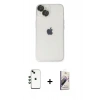 MARSİLYAN™- iPhone 14 Kılıf Ufuk Minimal Özel Seri - Siyah Bilvis 3D Mat Cam Ekran Koruyucu + Shine Kamera Lens - YL