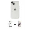 MARSİLYAN™- iPhone 14 Kılıf Ufuk Minimal Özel Seri - Siyah Bilvis 3D Mat Cam Ekran Koruyucu + Shine Kamera Lens - YL