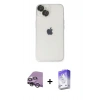 MARSİLYAN™- iPhone 14 Kılıf Ufuk Minimal Özel Seri - Siyah Bilvis 5in1 3D Magic Cam Ekran Koruyucu + Raze Metal Kamera Lens - GS