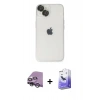 MARSİLYAN™- iPhone 14 Kılıf Ufuk Minimal Özel Seri - Siyah Bilvis 5in1 5D Magic Hayalet Cam Ekran Koruyucu + Raze Metal Kamera Lens - GS