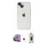 MARSİLYAN™- iPhone 14 Kılıf Ufuk Minimal Özel Seri - Siyah Bilvis Hayalet Cam Ekran Koruyucu + Raze Metal Kamera Lens - GS