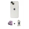 MARSİLYAN™- iPhone 14 Kılıf Ufuk Minimal Özel Seri - Siyah Bilvis Hayalet Cam Ekran Koruyucu + Raze Metal Kamera Lens - MR